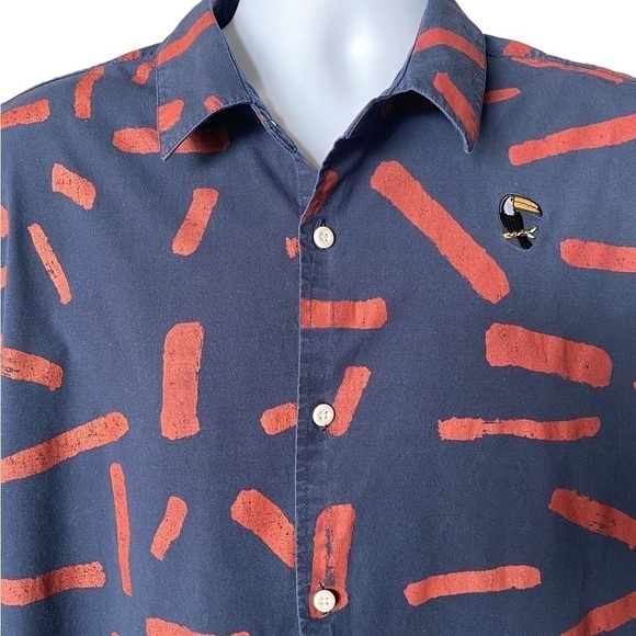 Hurley Pelican Festive Button Down Collared Shirt Men 2XL XXL - Picture 2 of 8